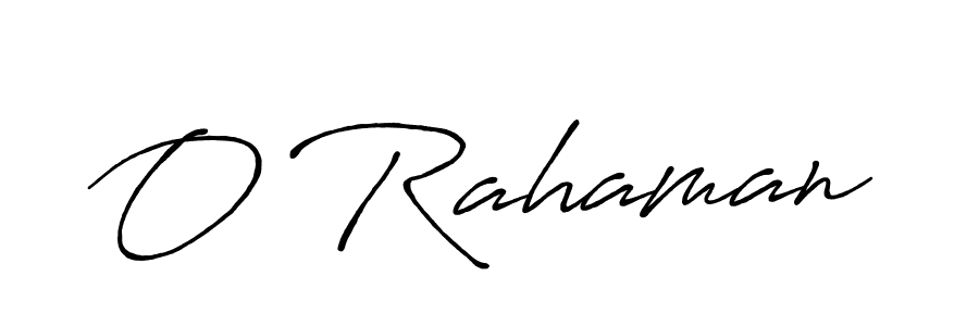 Also we have O Rahaman name is the best signature style. Create professional handwritten signature collection using Antro_Vectra_Bolder autograph style. O Rahaman signature style 7 images and pictures png