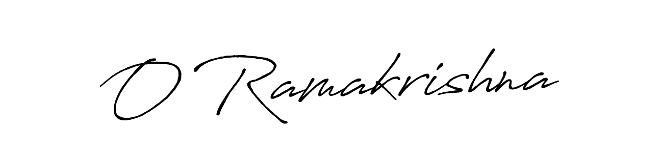 Create a beautiful signature design for name O Ramakrishna. With this signature (Antro_Vectra_Bolder) fonts, you can make a handwritten signature for free. O Ramakrishna signature style 7 images and pictures png