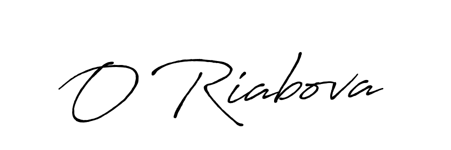 Design your own signature with our free online signature maker. With this signature software, you can create a handwritten (Antro_Vectra_Bolder) signature for name O Riabova. O Riabova signature style 7 images and pictures png