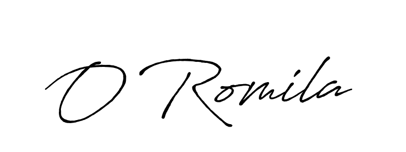 if you are searching for the best signature style for your name O Romila. so please give up your signature search. here we have designed multiple signature styles  using Antro_Vectra_Bolder. O Romila signature style 7 images and pictures png