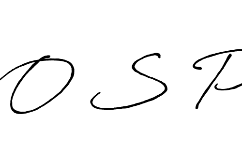 Use a signature maker to create a handwritten signature online. With this signature software, you can design (Antro_Vectra_Bolder) your own signature for name O S P. O S P signature style 7 images and pictures png