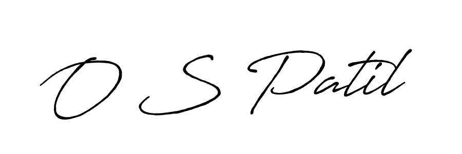 O S Patil stylish signature style. Best Handwritten Sign (Antro_Vectra_Bolder) for my name. Handwritten Signature Collection Ideas for my name O S Patil. O S Patil signature style 7 images and pictures png