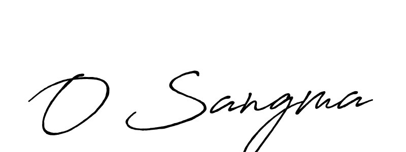 Use a signature maker to create a handwritten signature online. With this signature software, you can design (Antro_Vectra_Bolder) your own signature for name O Sangma. O Sangma signature style 7 images and pictures png