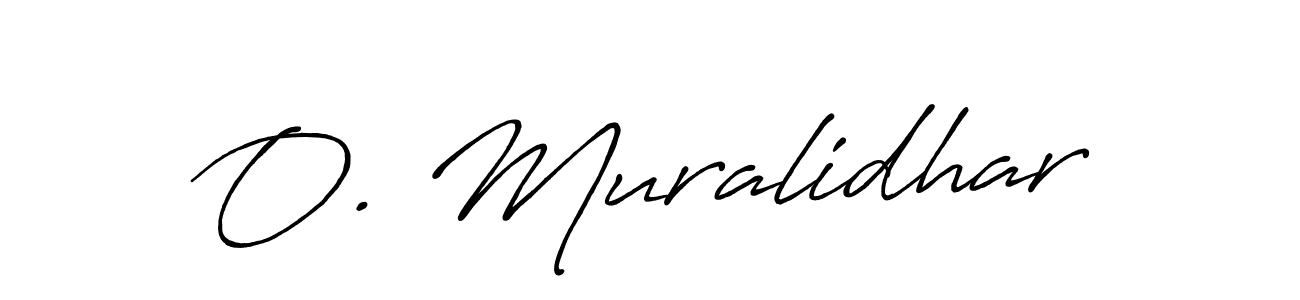 Create a beautiful signature design for name O. Muralidhar. With this signature (Antro_Vectra_Bolder) fonts, you can make a handwritten signature for free. O. Muralidhar signature style 7 images and pictures png