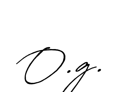 Make a beautiful signature design for name O.g.. With this signature (Antro_Vectra_Bolder) style, you can create a handwritten signature for free. O.g. signature style 7 images and pictures png