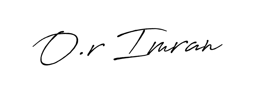 Design your own signature with our free online signature maker. With this signature software, you can create a handwritten (Antro_Vectra_Bolder) signature for name O.r Imran. O.r Imran signature style 7 images and pictures png
