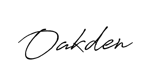 Use a signature maker to create a handwritten signature online. With this signature software, you can design (Antro_Vectra_Bolder) your own signature for name Oakden. Oakden signature style 7 images and pictures png