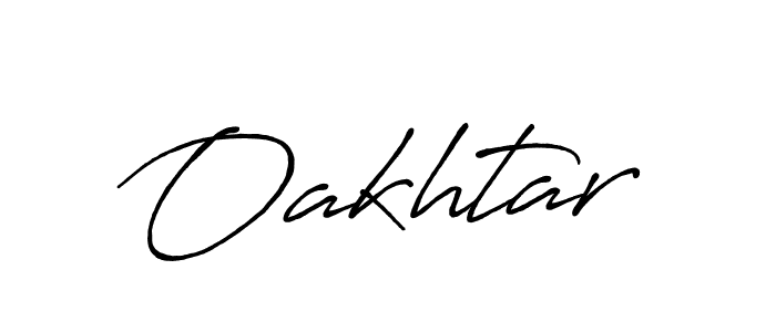 Oakhtar stylish signature style. Best Handwritten Sign (Antro_Vectra_Bolder) for my name. Handwritten Signature Collection Ideas for my name Oakhtar. Oakhtar signature style 7 images and pictures png