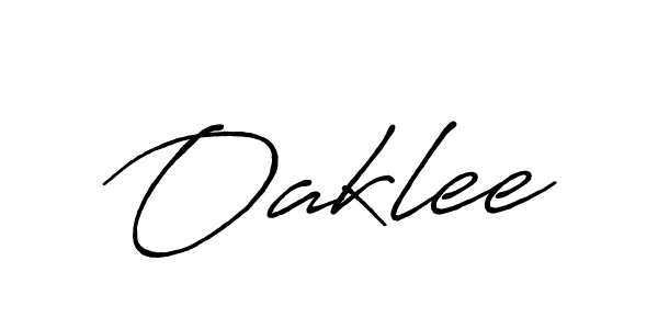 Oaklee stylish signature style. Best Handwritten Sign (Antro_Vectra_Bolder) for my name. Handwritten Signature Collection Ideas for my name Oaklee. Oaklee signature style 7 images and pictures png