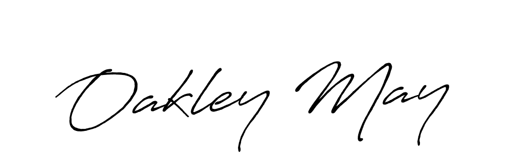 Oakley May stylish signature style. Best Handwritten Sign (Antro_Vectra_Bolder) for my name. Handwritten Signature Collection Ideas for my name Oakley May. Oakley May signature style 7 images and pictures png