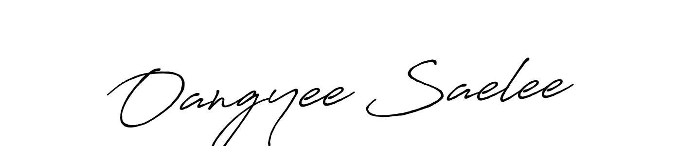 Also we have Oangyee Saelee name is the best signature style. Create professional handwritten signature collection using Antro_Vectra_Bolder autograph style. Oangyee Saelee signature style 7 images and pictures png