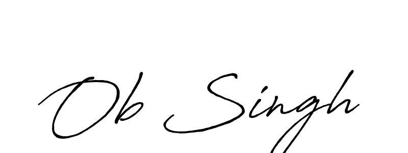 Use a signature maker to create a handwritten signature online. With this signature software, you can design (Antro_Vectra_Bolder) your own signature for name Ob Singh. Ob Singh signature style 7 images and pictures png