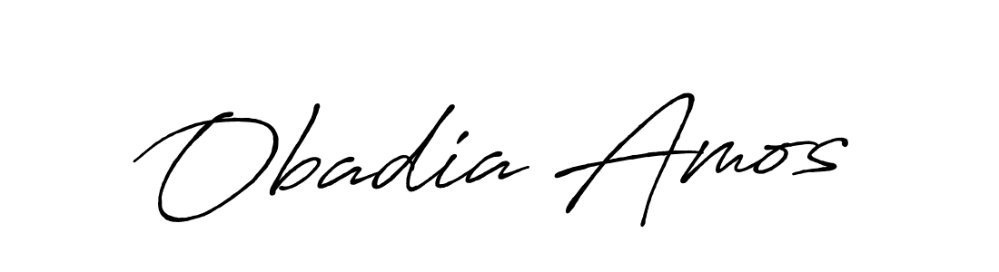 Create a beautiful signature design for name Obadia Amos. With this signature (Antro_Vectra_Bolder) fonts, you can make a handwritten signature for free. Obadia Amos signature style 7 images and pictures png