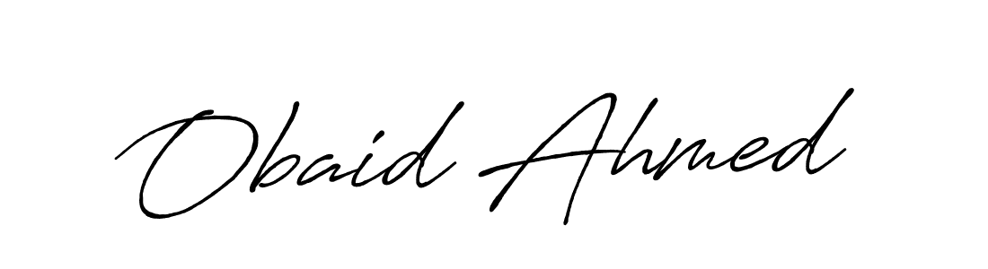 You should practise on your own different ways (Antro_Vectra_Bolder) to write your name (Obaid Ahmed) in signature. don't let someone else do it for you. Obaid Ahmed signature style 7 images and pictures png