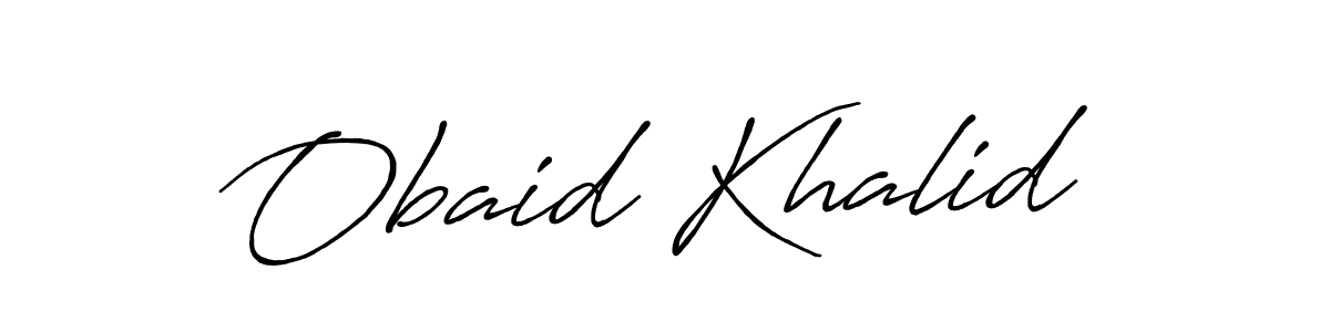 Obaid Khalid stylish signature style. Best Handwritten Sign (Antro_Vectra_Bolder) for my name. Handwritten Signature Collection Ideas for my name Obaid Khalid. Obaid Khalid signature style 7 images and pictures png