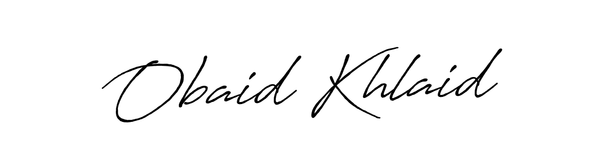 Design your own signature with our free online signature maker. With this signature software, you can create a handwritten (Antro_Vectra_Bolder) signature for name Obaid Khlaid. Obaid Khlaid signature style 7 images and pictures png