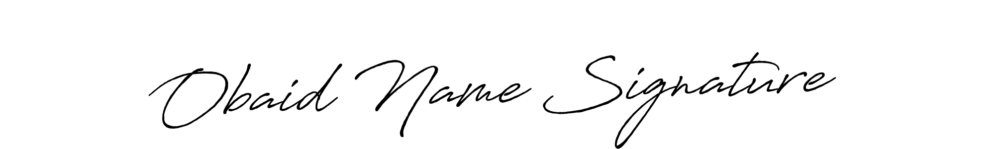 Also You can easily find your signature by using the search form. We will create Obaid Name Signature name handwritten signature images for you free of cost using Antro_Vectra_Bolder sign style. Obaid Name Signature signature style 7 images and pictures png