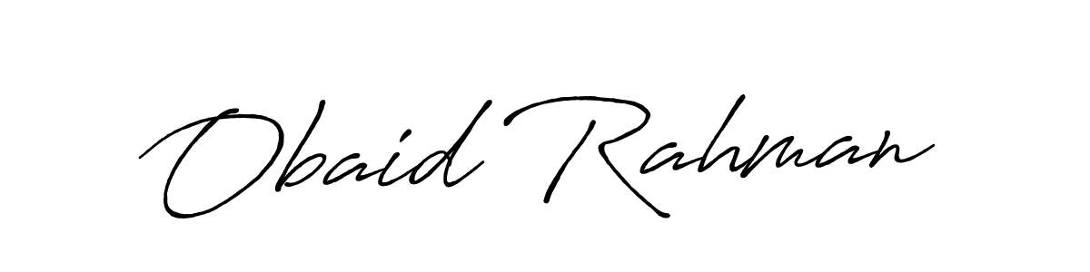 Also we have Obaid Rahman name is the best signature style. Create professional handwritten signature collection using Antro_Vectra_Bolder autograph style. Obaid Rahman signature style 7 images and pictures png