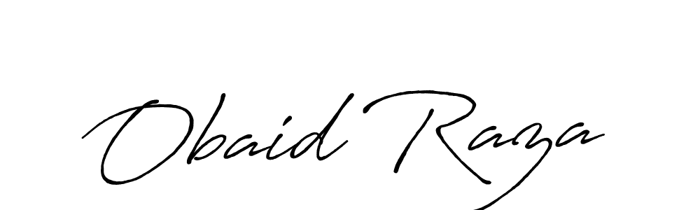 Make a beautiful signature design for name Obaid Raza. With this signature (Antro_Vectra_Bolder) style, you can create a handwritten signature for free. Obaid Raza signature style 7 images and pictures png