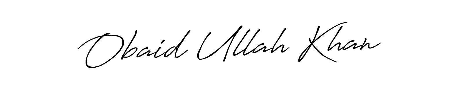 Use a signature maker to create a handwritten signature online. With this signature software, you can design (Antro_Vectra_Bolder) your own signature for name Obaid Ullah Khan. Obaid Ullah Khan signature style 7 images and pictures png