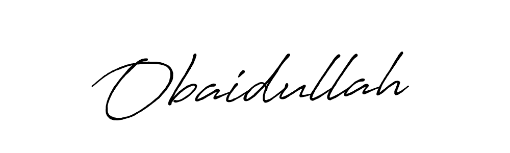 Make a beautiful signature design for name Obaidullah. With this signature (Antro_Vectra_Bolder) style, you can create a handwritten signature for free. Obaidullah signature style 7 images and pictures png