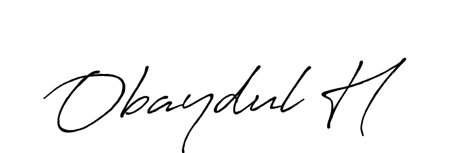 How to make Obaydul H signature? Antro_Vectra_Bolder is a professional autograph style. Create handwritten signature for Obaydul H name. Obaydul H signature style 7 images and pictures png