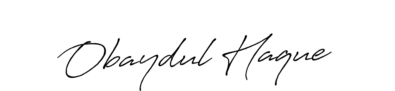 Obaydul Haque stylish signature style. Best Handwritten Sign (Antro_Vectra_Bolder) for my name. Handwritten Signature Collection Ideas for my name Obaydul Haque. Obaydul Haque signature style 7 images and pictures png