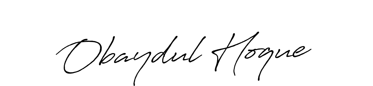 Also we have Obaydul Hoque name is the best signature style. Create professional handwritten signature collection using Antro_Vectra_Bolder autograph style. Obaydul Hoque signature style 7 images and pictures png