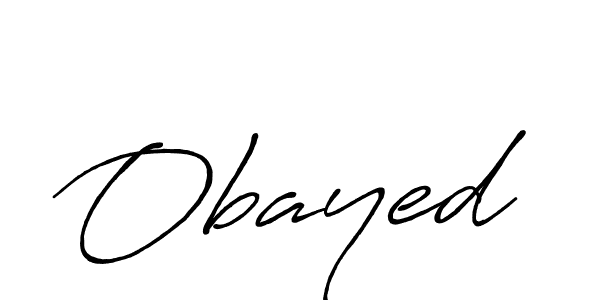 Design your own signature with our free online signature maker. With this signature software, you can create a handwritten (Antro_Vectra_Bolder) signature for name Obayed. Obayed signature style 7 images and pictures png