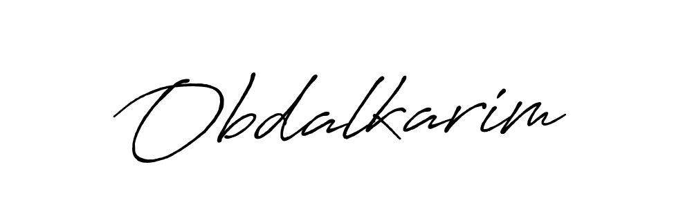 Use a signature maker to create a handwritten signature online. With this signature software, you can design (Antro_Vectra_Bolder) your own signature for name Obdalkarim. Obdalkarim signature style 7 images and pictures png