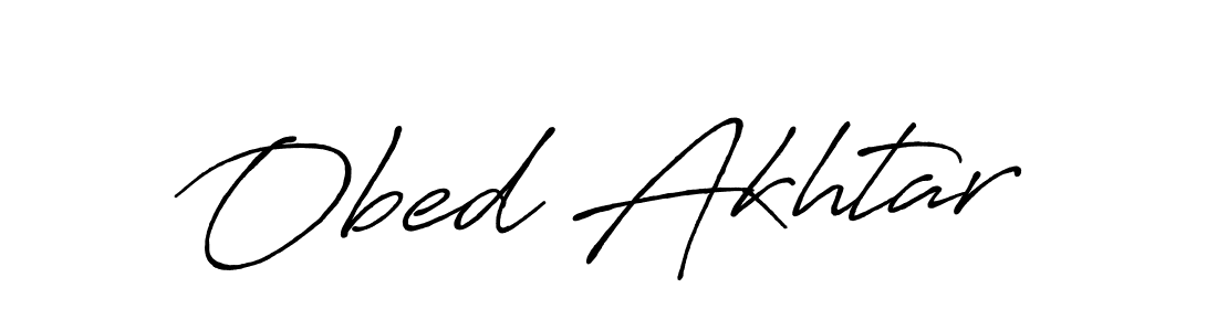 Obed Akhtar stylish signature style. Best Handwritten Sign (Antro_Vectra_Bolder) for my name. Handwritten Signature Collection Ideas for my name Obed Akhtar. Obed Akhtar signature style 7 images and pictures png