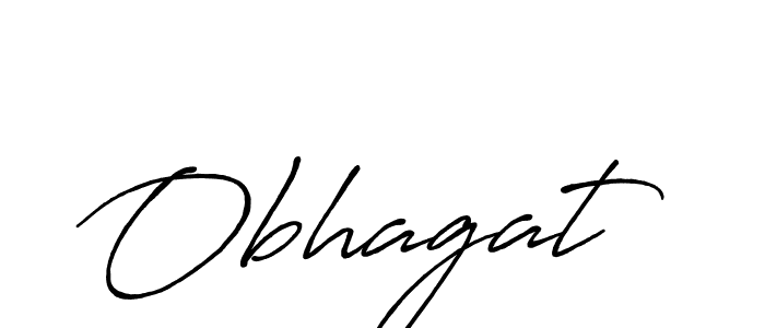 Make a beautiful signature design for name Obhagat. With this signature (Antro_Vectra_Bolder) style, you can create a handwritten signature for free. Obhagat signature style 7 images and pictures png