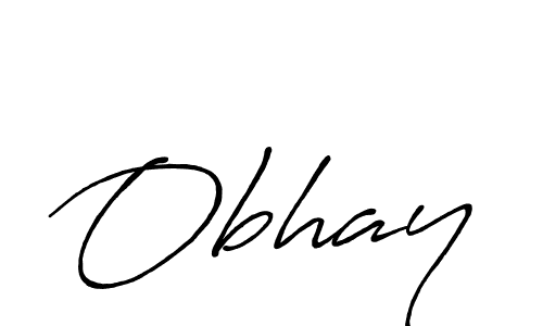 Design your own signature with our free online signature maker. With this signature software, you can create a handwritten (Antro_Vectra_Bolder) signature for name Obhay. Obhay signature style 7 images and pictures png