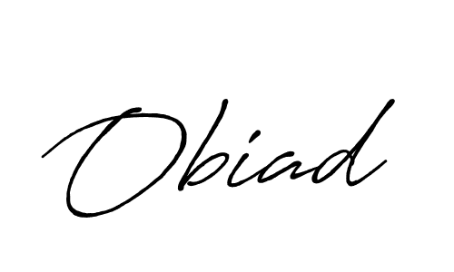 How to make Obiad name signature. Use Antro_Vectra_Bolder style for creating short signs online. This is the latest handwritten sign. Obiad signature style 7 images and pictures png