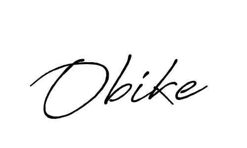 Design your own signature with our free online signature maker. With this signature software, you can create a handwritten (Antro_Vectra_Bolder) signature for name Obike. Obike signature style 7 images and pictures png