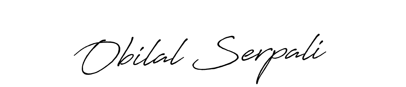 Obilal Serpali stylish signature style. Best Handwritten Sign (Antro_Vectra_Bolder) for my name. Handwritten Signature Collection Ideas for my name Obilal Serpali. Obilal Serpali signature style 7 images and pictures png