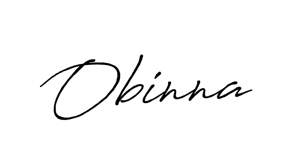 Design your own signature with our free online signature maker. With this signature software, you can create a handwritten (Antro_Vectra_Bolder) signature for name Obinna. Obinna signature style 7 images and pictures png