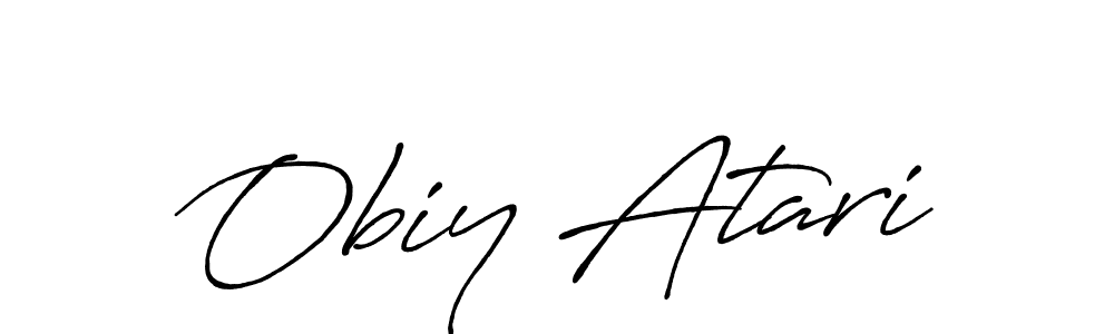Design your own signature with our free online signature maker. With this signature software, you can create a handwritten (Antro_Vectra_Bolder) signature for name Obiy Atari. Obiy Atari signature style 7 images and pictures png