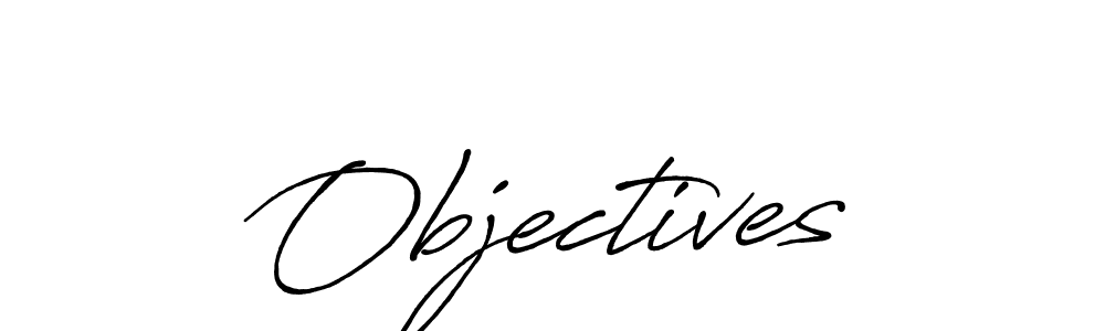 Similarly Antro_Vectra_Bolder is the best handwritten signature design. Signature creator online .You can use it as an online autograph creator for name Objectives. Objectives signature style 7 images and pictures png