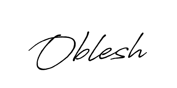 Make a beautiful signature design for name Oblesh. With this signature (Antro_Vectra_Bolder) style, you can create a handwritten signature for free. Oblesh signature style 7 images and pictures png