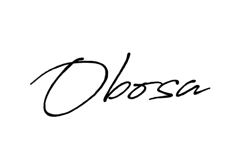 Use a signature maker to create a handwritten signature online. With this signature software, you can design (Antro_Vectra_Bolder) your own signature for name Obosa. Obosa signature style 7 images and pictures png