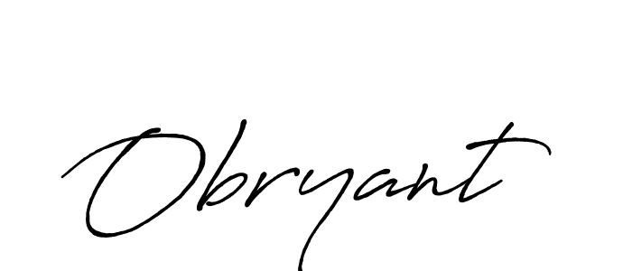 Design your own signature with our free online signature maker. With this signature software, you can create a handwritten (Antro_Vectra_Bolder) signature for name Obryant. Obryant signature style 7 images and pictures png