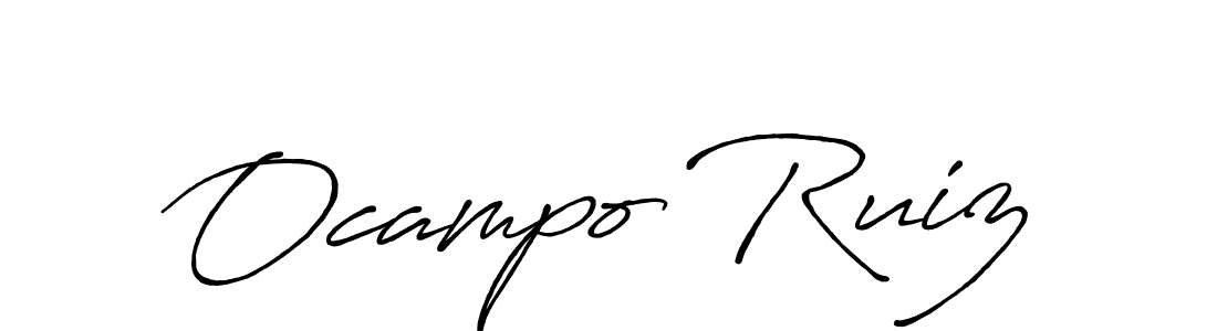 Create a beautiful signature design for name Ocampo Ruiz. With this signature (Antro_Vectra_Bolder) fonts, you can make a handwritten signature for free. Ocampo Ruiz signature style 7 images and pictures png