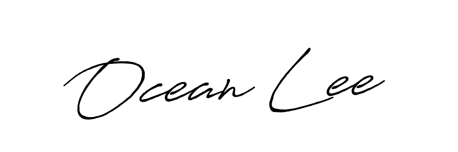 Ocean Lee stylish signature style. Best Handwritten Sign (Antro_Vectra_Bolder) for my name. Handwritten Signature Collection Ideas for my name Ocean Lee. Ocean Lee signature style 7 images and pictures png