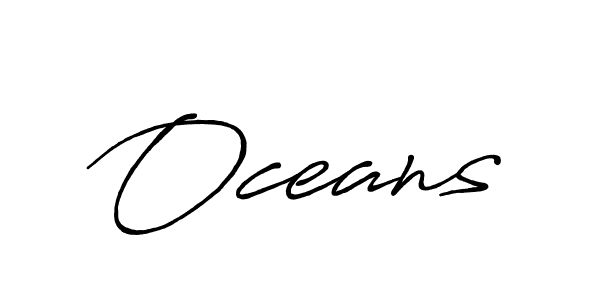 Make a beautiful signature design for name Oceans. With this signature (Antro_Vectra_Bolder) style, you can create a handwritten signature for free. Oceans signature style 7 images and pictures png