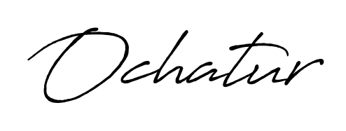Elevate your brand with a stunning Ochatur eSignature. The Antro_Vectra_Bolder style provides a balanced, flowing aesthetic for everyday signing. Ochatur signature style 7 images and pictures png