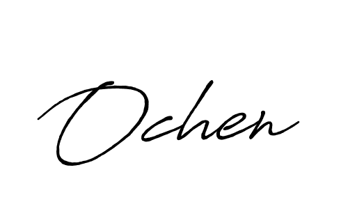 Use a signature maker to create a handwritten signature online. With this signature software, you can design (Antro_Vectra_Bolder) your own signature for name Ochen. Ochen signature style 7 images and pictures png