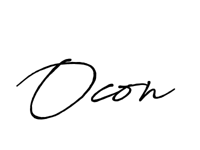 Use a signature maker to create a handwritten signature online. With this signature software, you can design (Antro_Vectra_Bolder) your own signature for name Ocon. Ocon signature style 7 images and pictures png