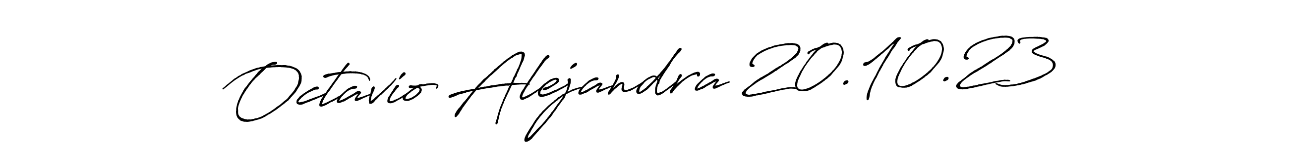 Antro_Vectra_Bolder is a professional signature style that is perfect for those who want to add a touch of class to their signature. It is also a great choice for those who want to make their signature more unique. Get Octavio Alejandra 20.10.23 name to fancy signature for free. Octavio Alejandra 20.10.23 signature style 7 images and pictures png