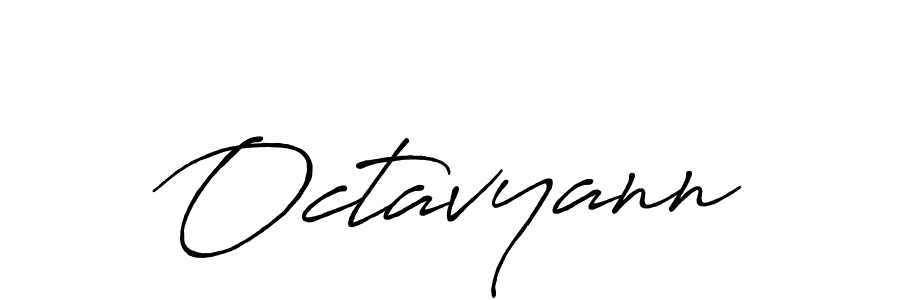 Make a beautiful signature design for name Octavyann. With this signature (Antro_Vectra_Bolder) style, you can create a handwritten signature for free. Octavyann signature style 7 images and pictures png